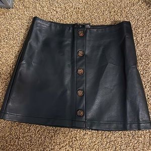 Faux Leather Skirt